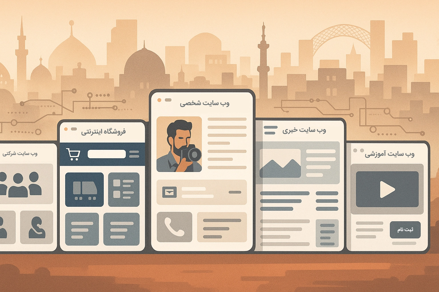 انواع مختلف سایت