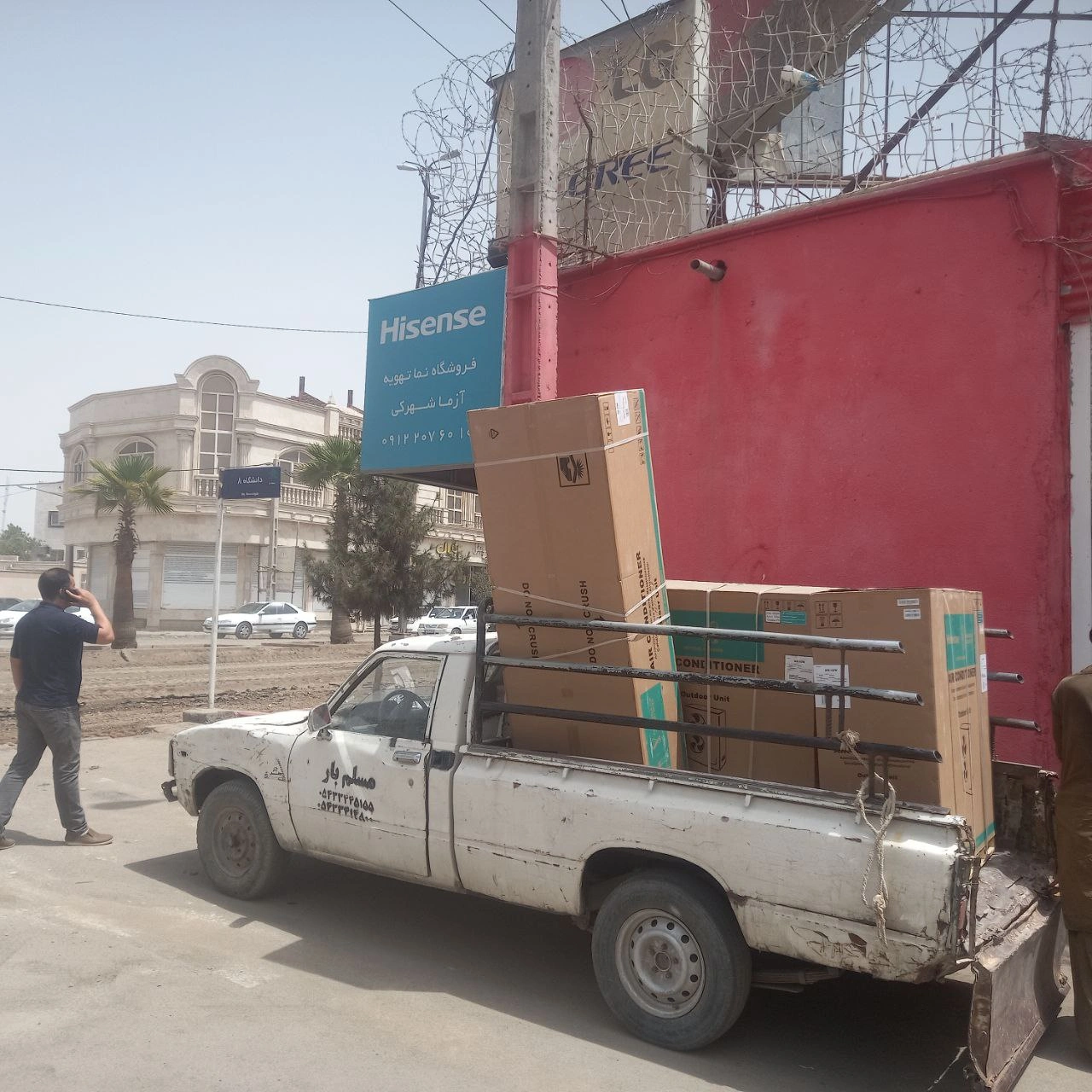 دو دستگاه اسپلیت ایستاده 55000 هایسنس