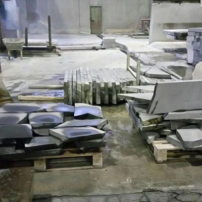 سنگ گرانیت مشکی سنگ فرش با ابعاد نامنظم