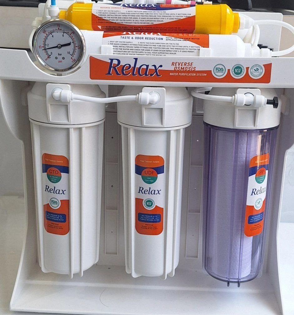 دستگاه تصفیه آب ریلکس Relax کد 1252  -تانکMAX 4 کد 4420 - شیر اهرمی کد 4405 -ممبران 75کد 4413