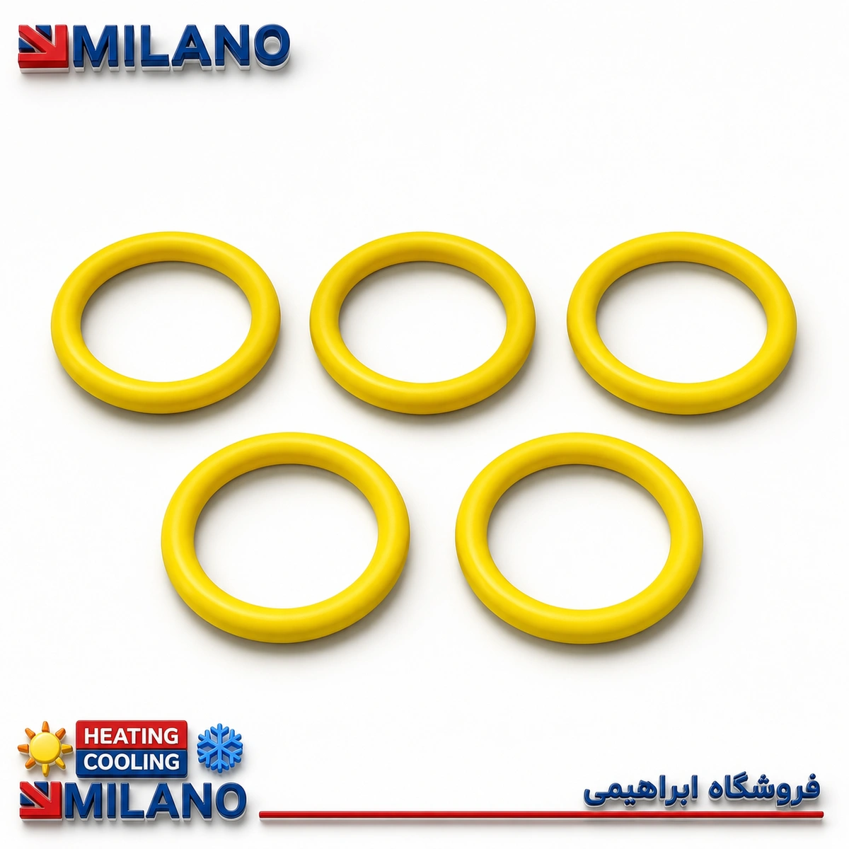 (100 عدد)_واشر پکیج سیلیکونی مبدل صفحه ای M ایران زرد کد 3900 - O