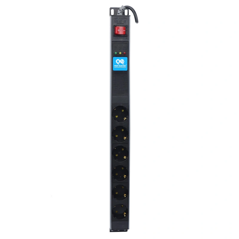 چندراهی و محافظ ولتاژ رک 6 خانه ارت دار پارت الکتریک کابل 1.8 متر Rack Mount مدل 5143