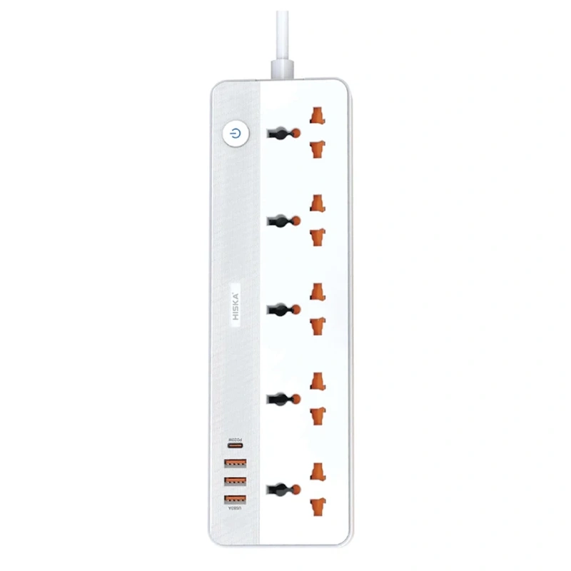 چندراهی برق USB دار HISKA CH5517 هیسکا