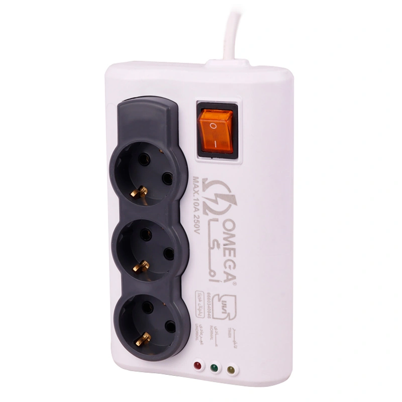 محافظ برق یخچال و فریزر 3 خانه ارت دار امگا P3100 OMEGA