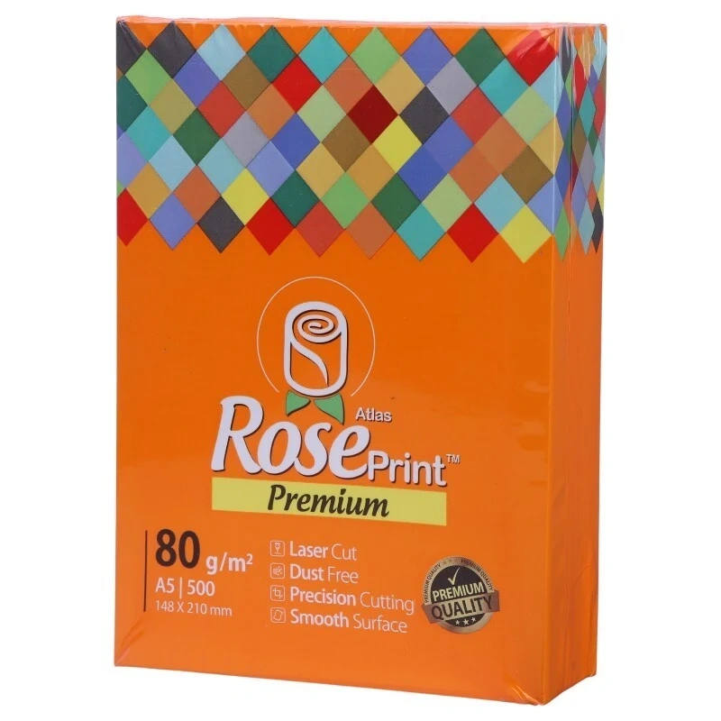 کاغذ A5 رز پرینت 80 گرم بسته 500 عددی ROSE PRINT