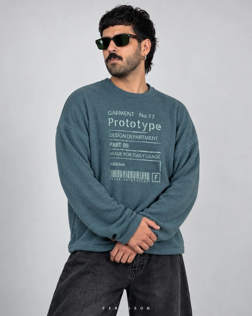 بافت لانگ اسلیو Prototype سبز سایز M/XL پک 2 عددی