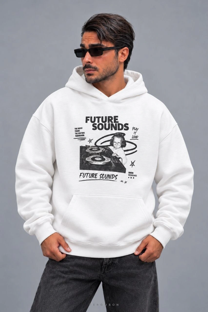 هودی باکسی FutureSounds سفید پک 3 عددی