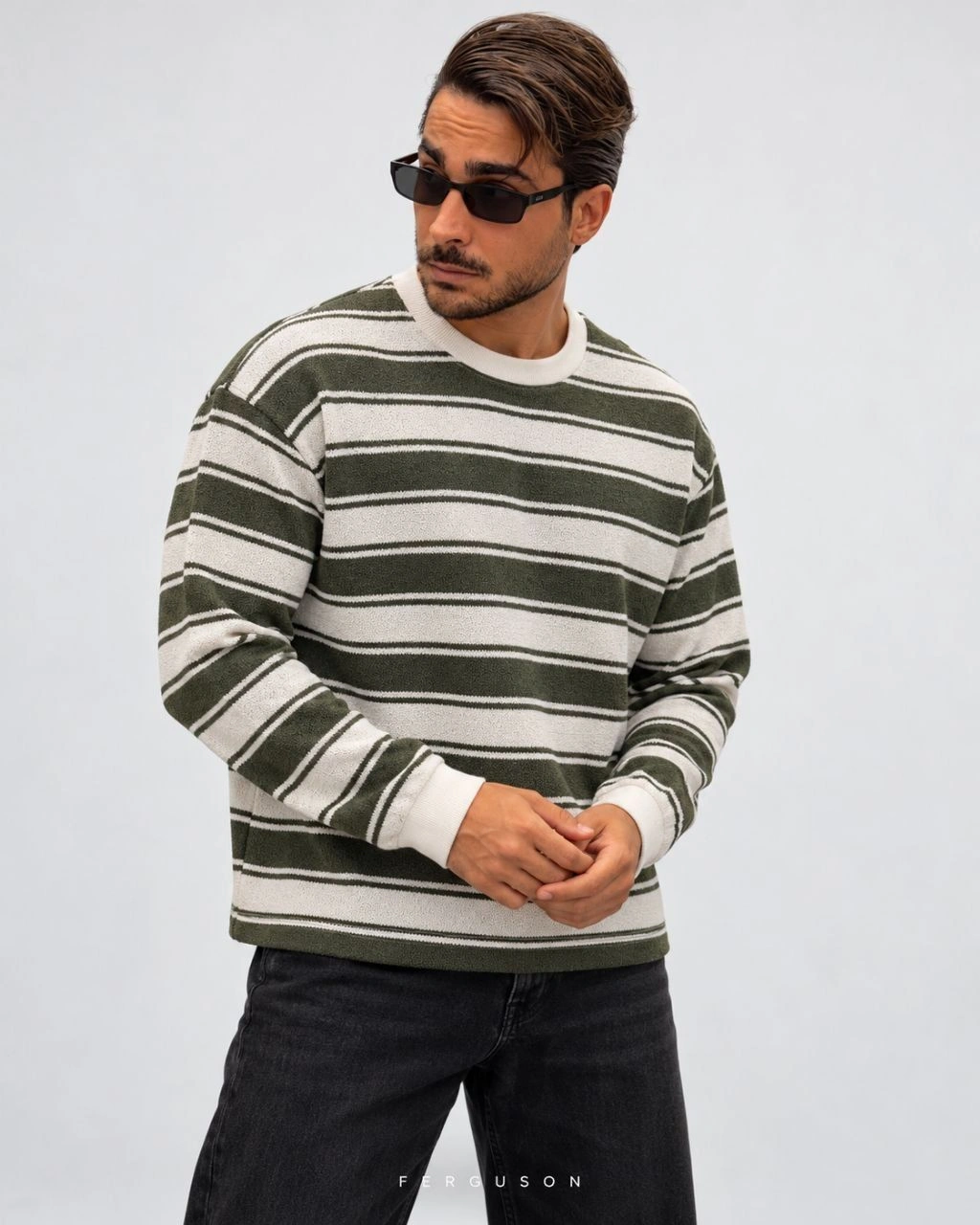 بافت رینگل knit2638 سبز سایز L/2XL پک 3 عددی