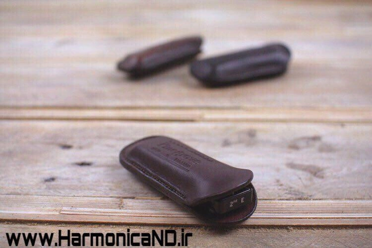 کیف چرم برای سازدهنی دیاتونیک (هارمونیکا) 