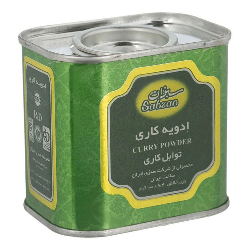 ادویه کاری قوطی 100گ سبزان