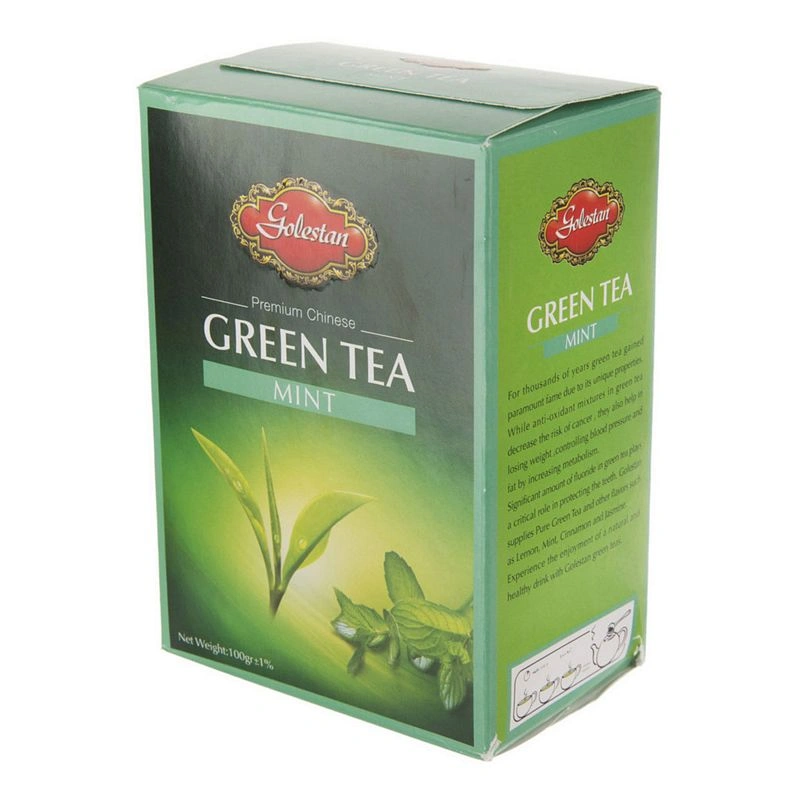 چای سبز نعناع 100گ گلستان