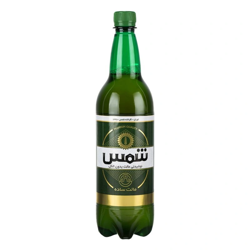 نوشیدنی مالت بدون الکل  ساده شمس 1 لیتری