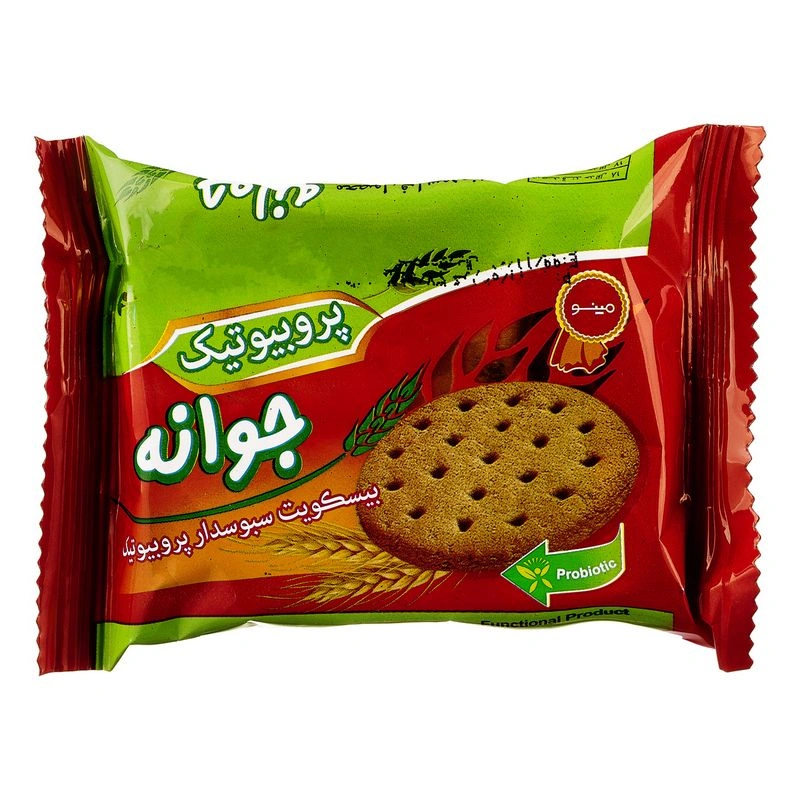 بیسکوییت سبوسدار 3عددی پروبیوتیک جوانه