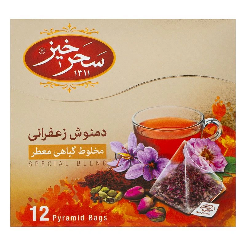 دمنوش زعفرانی معطر 12ع سحرخیز