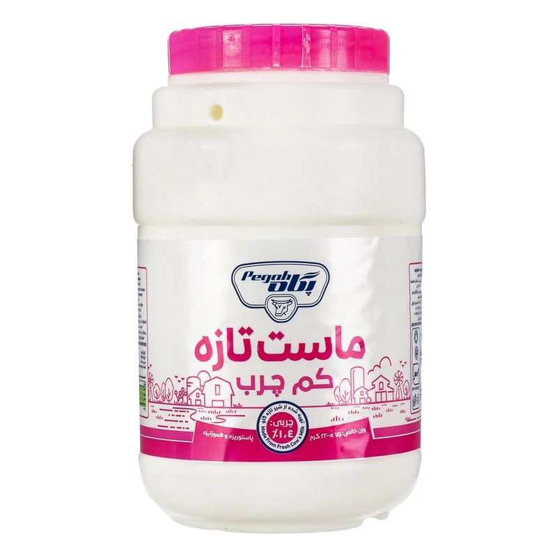 ماست دبه ای2200گ کم چرب پگاه