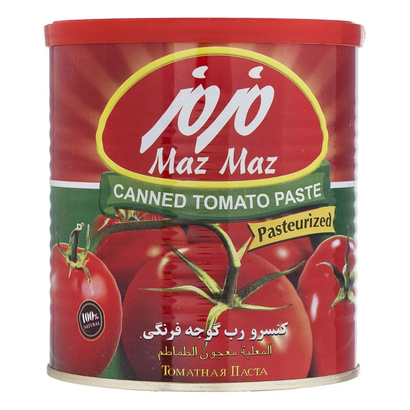 کنسرو رب گوجه فرنگی 800گرم مزمز