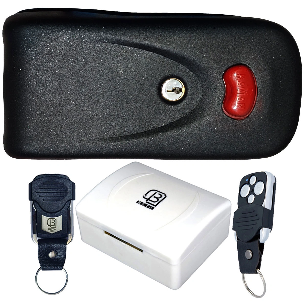 قفل برقی کله گاوی + 2 ریموت و رسیور ترانس دار بتا (5 کلید)