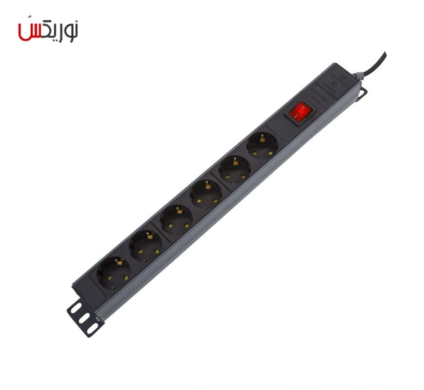 چند راهی صنعتی 6 خانه چراغدار 1.8 متری پارت الکتریک