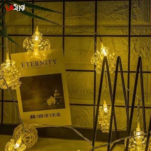 ریسه ال ای دی با طرح برف مدل گیره ای 