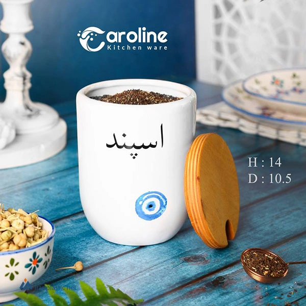 بانکه سرامیکی اسپند گرد*چهارگوش بزرگ/کارولین