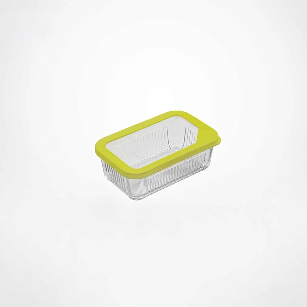 لیمون ظرف شیشه دربدار شیار دار 450