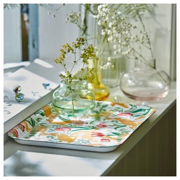 IKEA سینی ایکیا مدل TJARLEK طرح گل و خرگوش