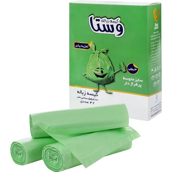 کیسه زباله 55*70 20ع  متوسط وستا