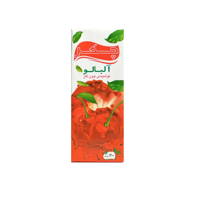 آبمیوه آلبالو 200میل پاکتی چکر