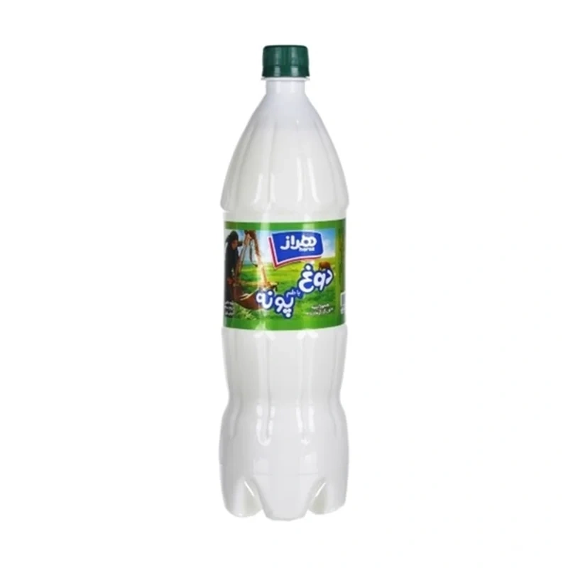 دوغ سنتی با طعم پونه بدون گاز 1/5ل هراز