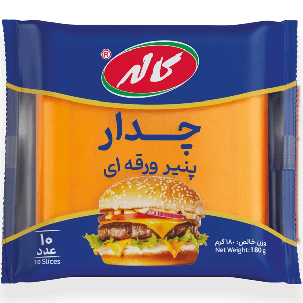 پنیر ورقه ایی چدار 180گ کاله