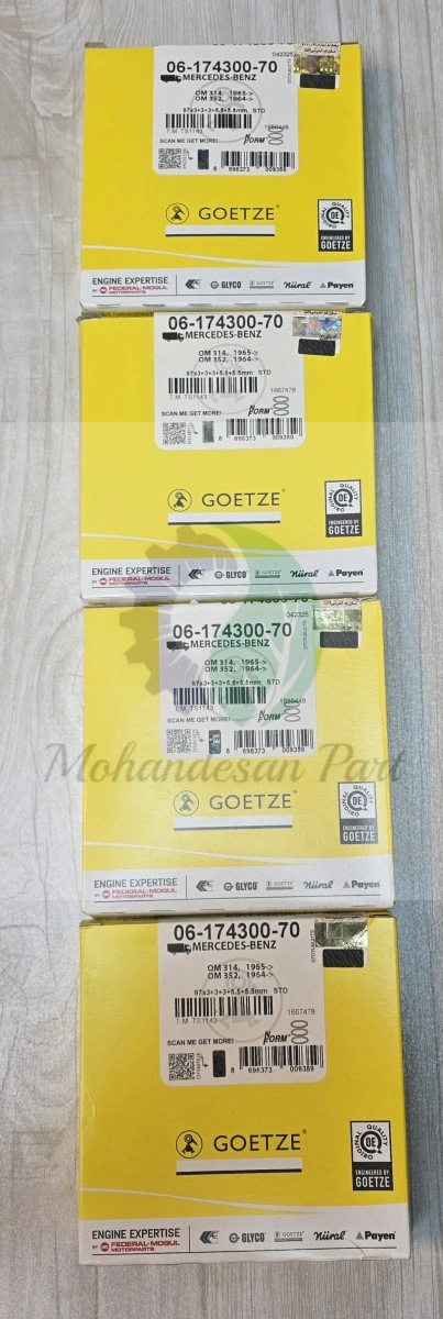 رینگ موتور خاور استاندارد گوتزه اصلی (GOETZE)