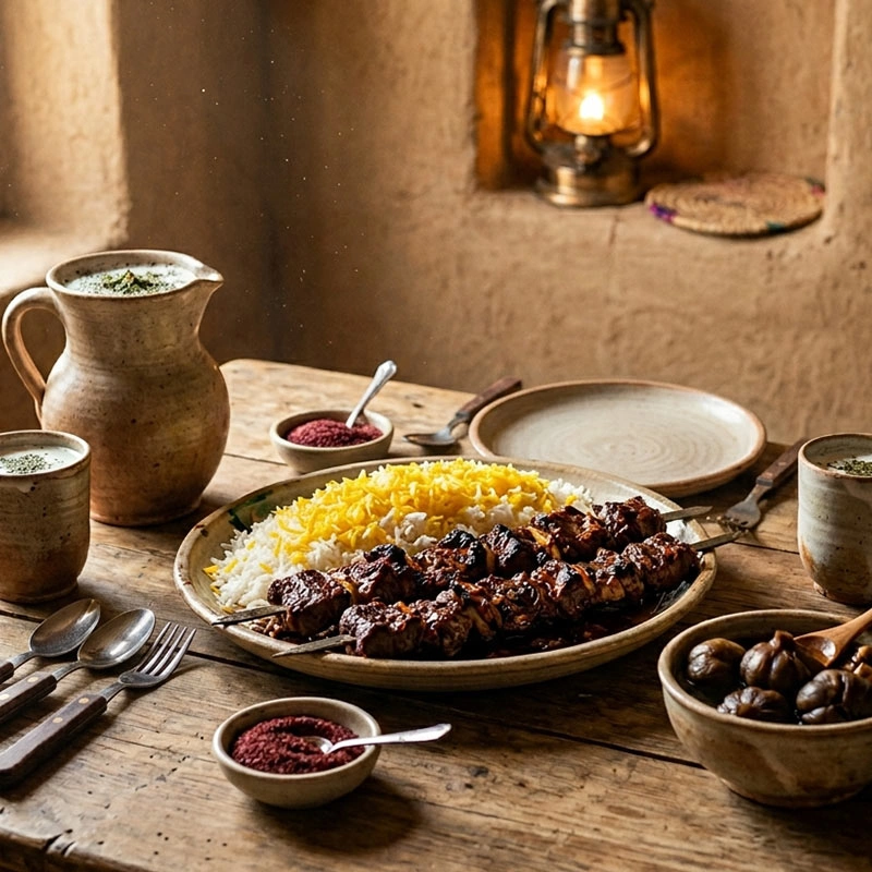 سبزی کباب ترش جیران