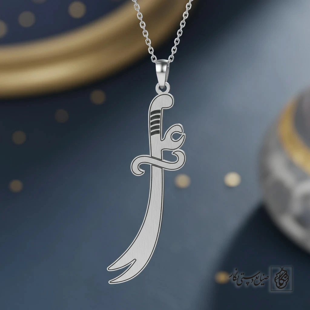 گردنبند ذوالفقار علی (نماد امام علی) کد 60156