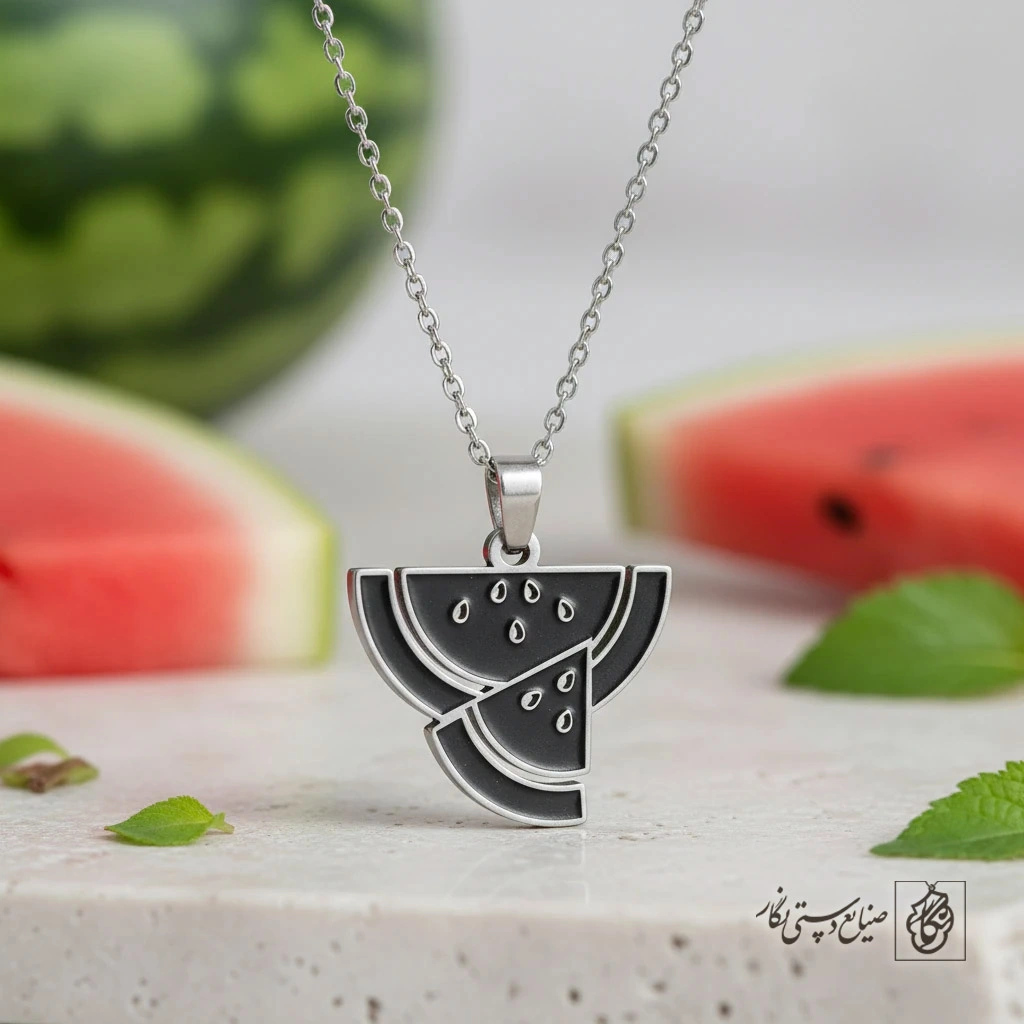 گردنبند قاچ هندوانه (یلدایی) کد 60257