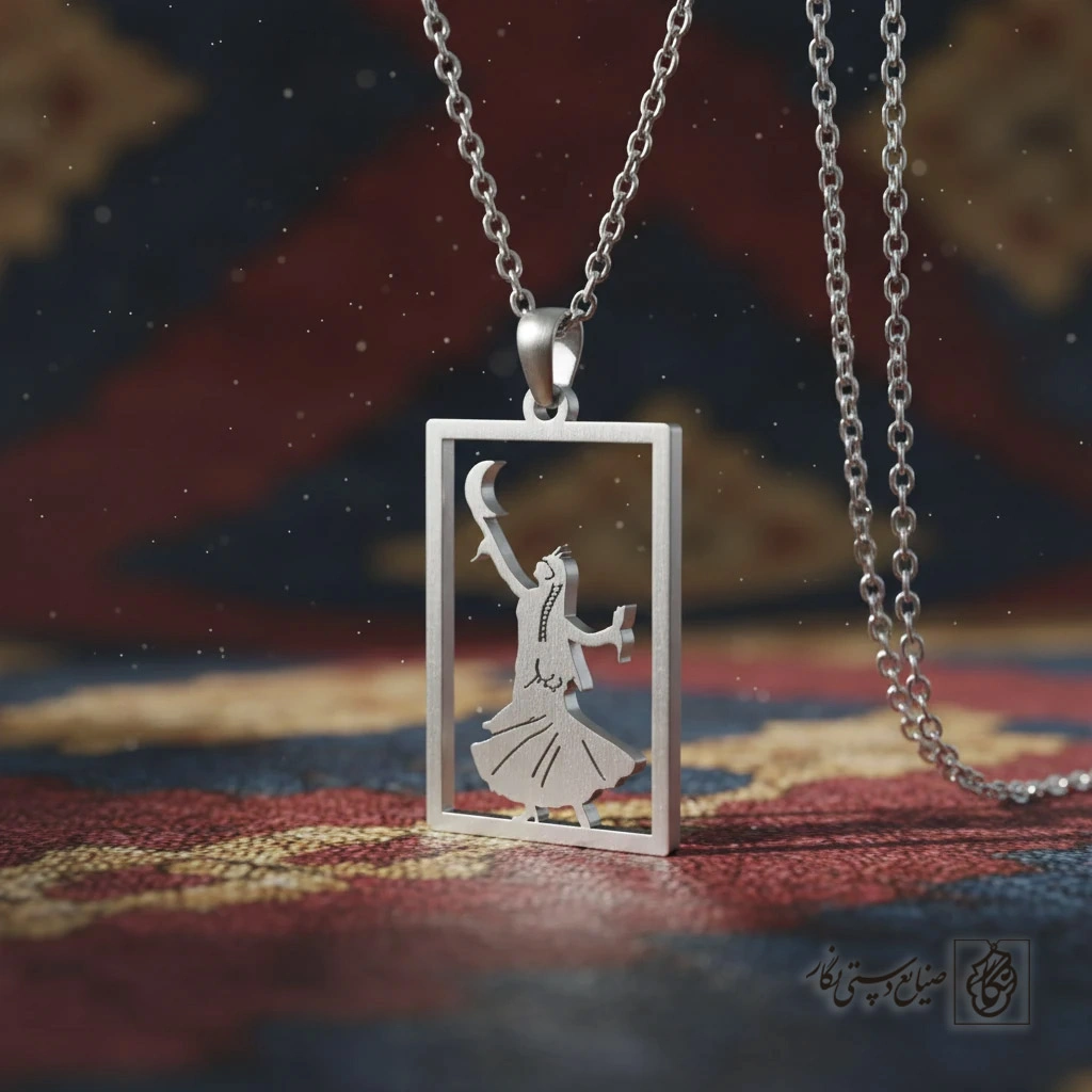 گردنبند رقص ترکی (قاب مستطیل) کد 60365