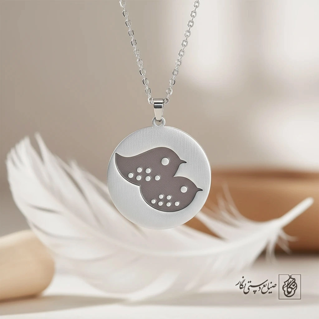 گردنبند دو پرنده عاشق کد 60369