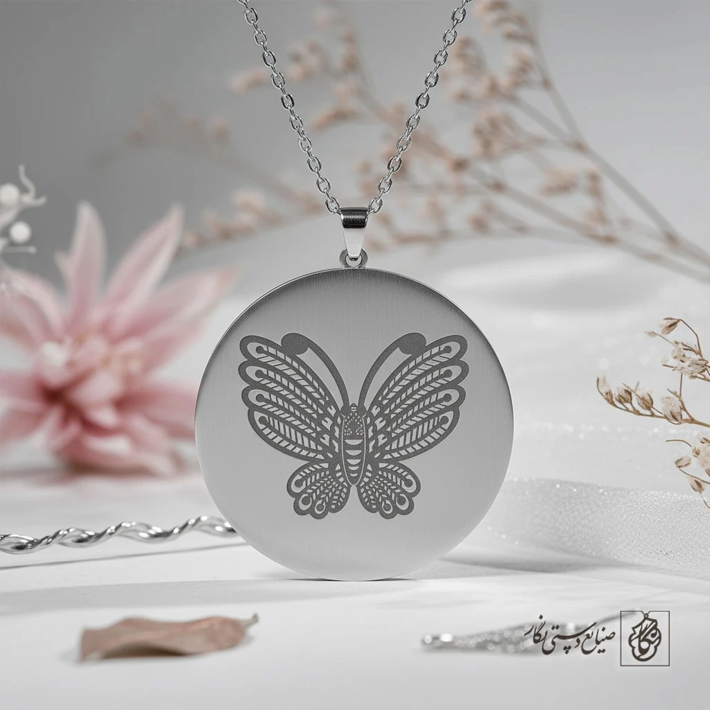گردنبند پروانه کد 60370