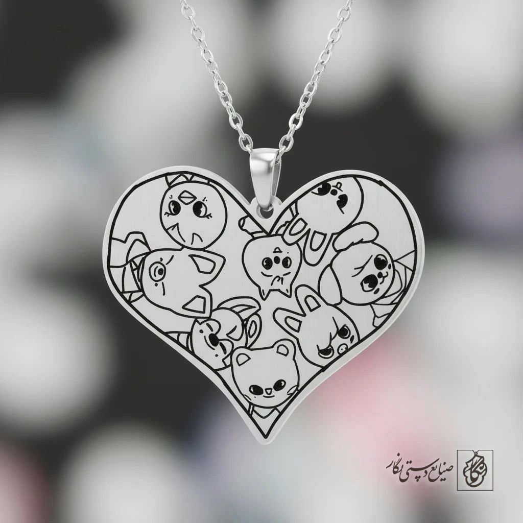 گردنبند قلب SKZOO (استری کیدز) کد 60405