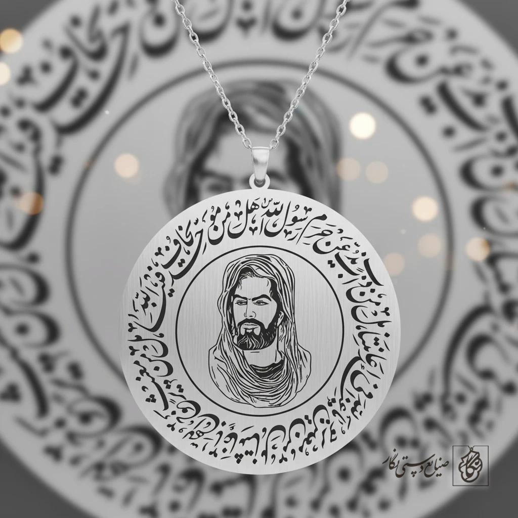 گردنبند هل من ذاب یذب عن حرم رسول الله (تمثال) کد 60415