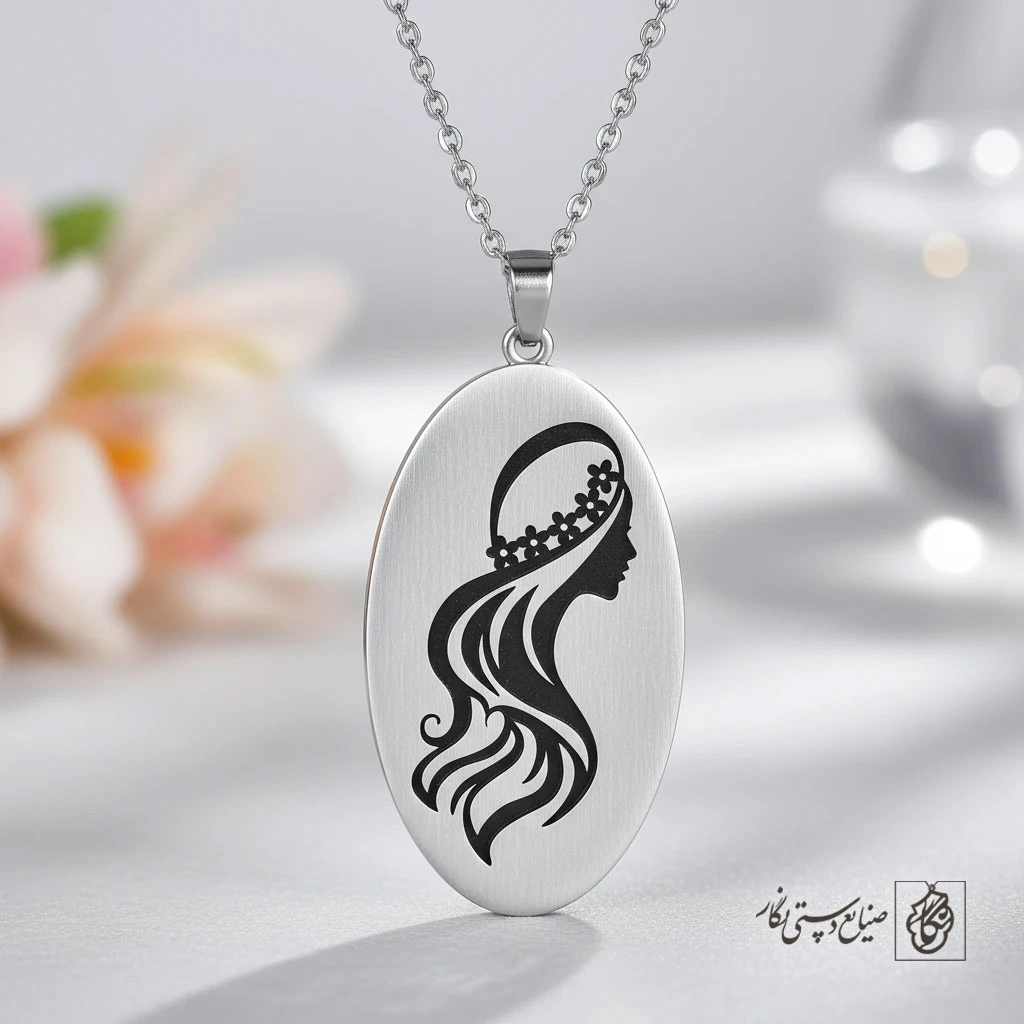 گردنبند فانتزی زن ( مو تاج گل) کد 60436