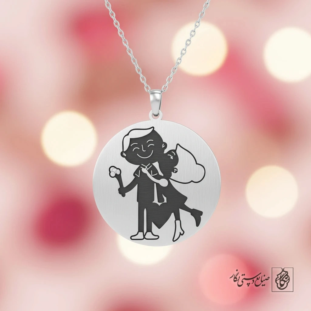 گردنبند فانتزی ولنتاین (بوسه) کد 60437