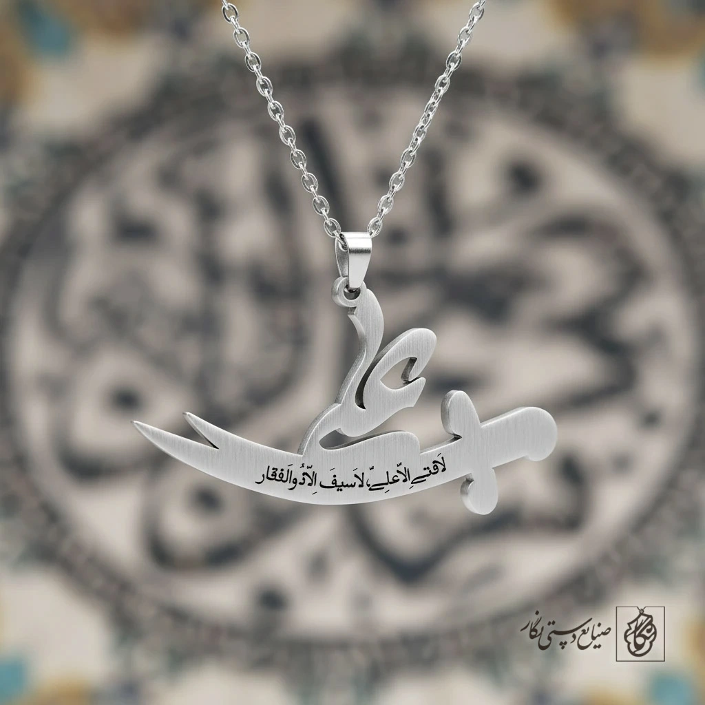 گردنبند ذوالفقار لافتی الاعلی کد 60476