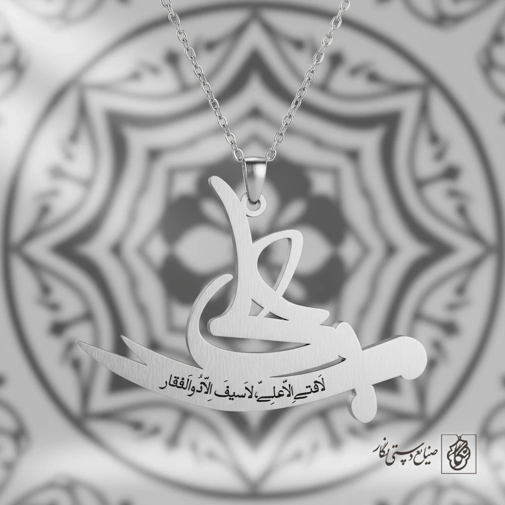 گردنبند ذوالفقار ذکر لافتی الا علی کد 60477