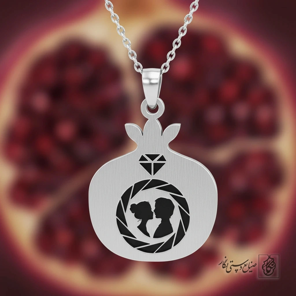 گردنبند انار حلقه ازدواج کد 60490