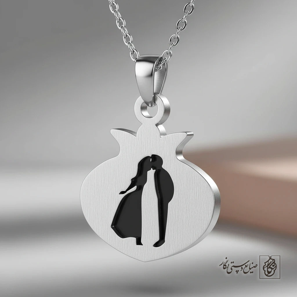 گردنبند انار بوسه عاشقانه کد 60503