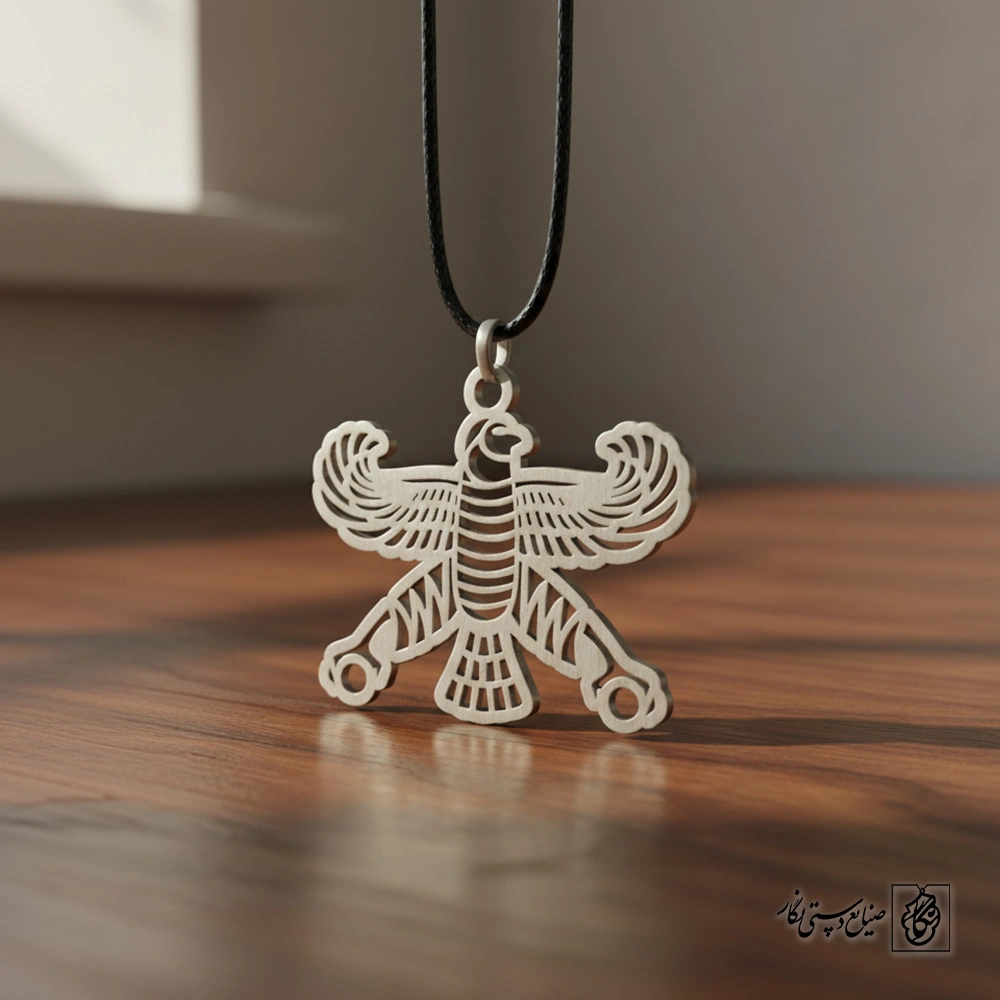 گردنبند درفش شاه‌باز کد 6039