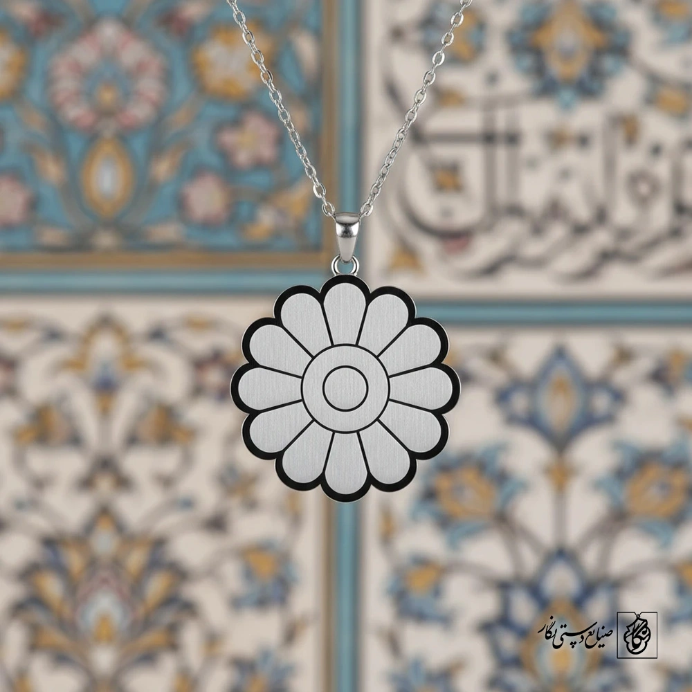 گردنبند نیلوفر آبی ایران کد 60360