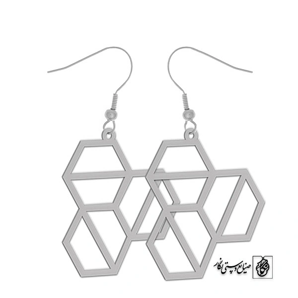گوشواره طرح هندسی کد 1388