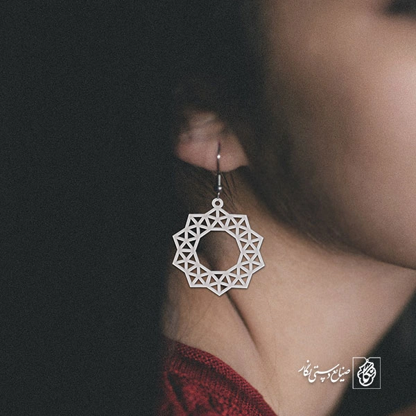 گوشواره طرح هندسی کد 1390