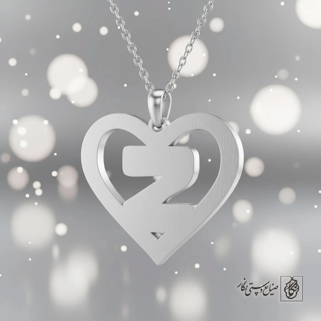 گردنبند حرف Z داخل قلب کد 7150
